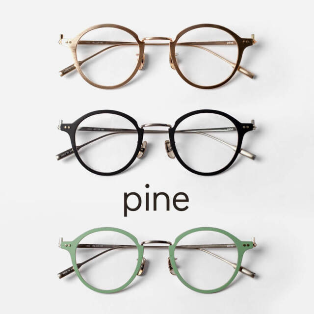 PINE パイン 1052 ボストンフレーム チタン 日本製 鯖江 メガネ 度付き