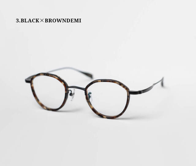 辻眼鏡 国松謹製 クラウンパントフレーム コンビ チタン TJ-005 日本製