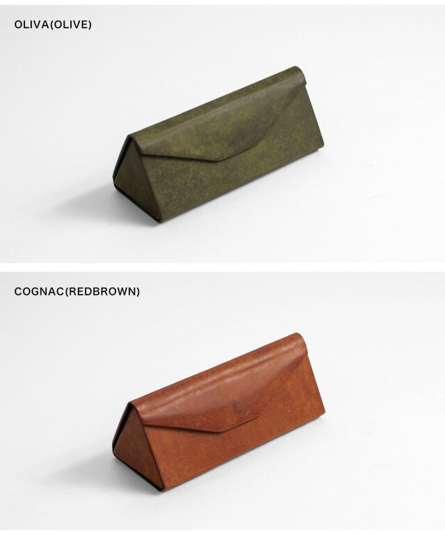 LAOTOUR プエブロレザー 本革 折り畳みメガネケース 封筒型 おしゃれ