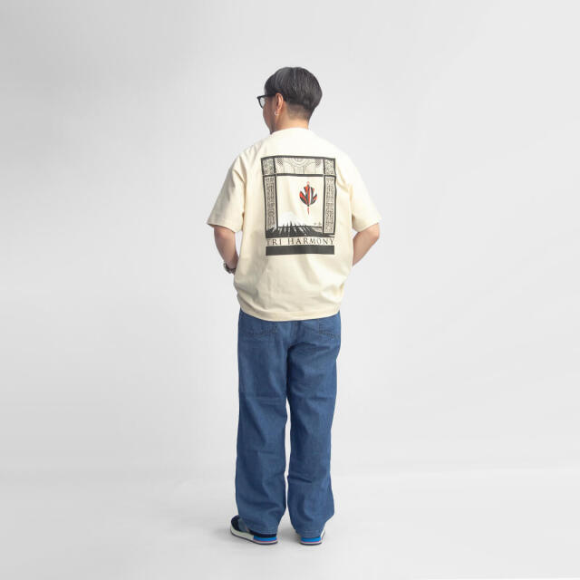 Mared マレッド TRI HARMONY 裾が絞れる バックプリントTシャツ メンズ