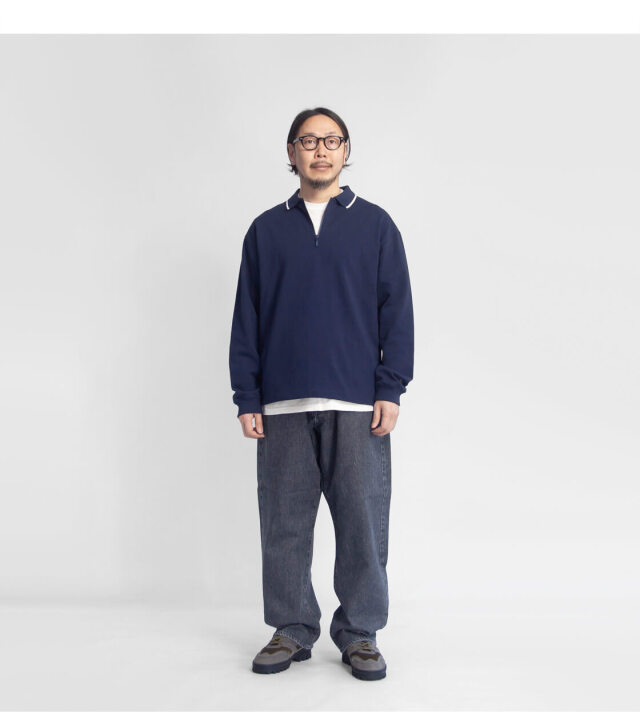 EDDIE BAUER エディーバウアー QUARTER ZIP RUGGER SHIRTS ハーフ