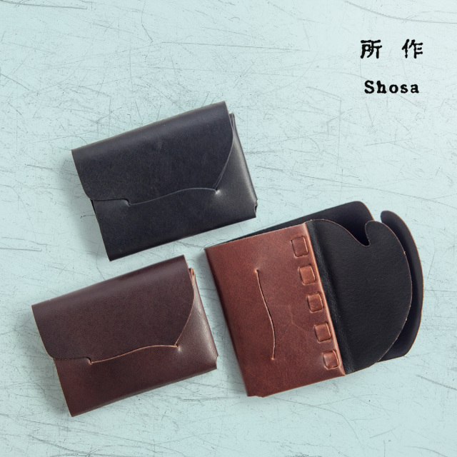 所作 shosa cp2.5 三つ折り財布 コンパクトウォレット 本革 レザー 