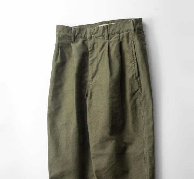 FOB FACTORY FOBファクトリー モールスキントラウザーズ 2タックパンツ