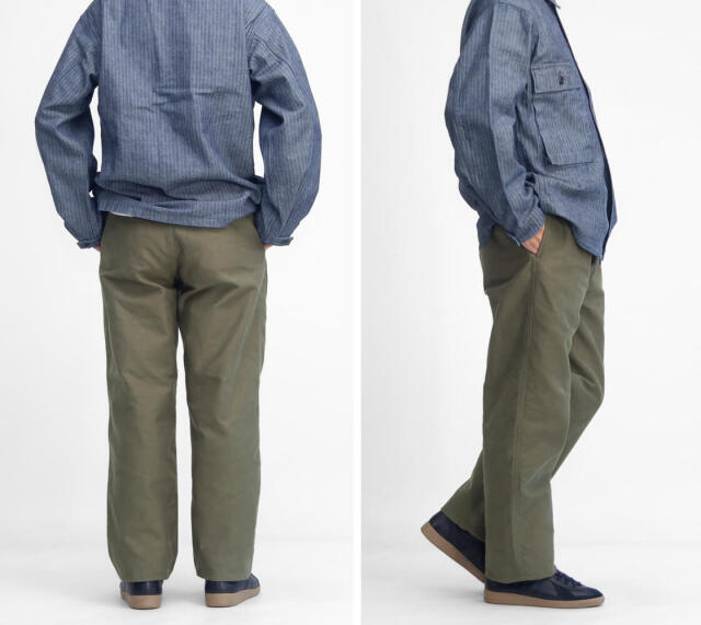 F.O.B FACTORY モールスキンパンツ LL ネイビー FOB FACTORY FOBファクトリー モールスキントラウザーズ 2タック