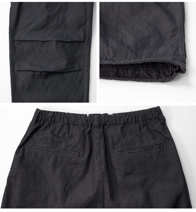 FOB FACTORY FOBファクトリー F0545 インディゴナイロン タックパンツ