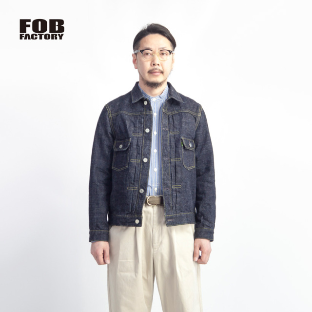 FOB FACTORY FOBファクトリー GL3セルビッチデニムジャケット 2nd G 