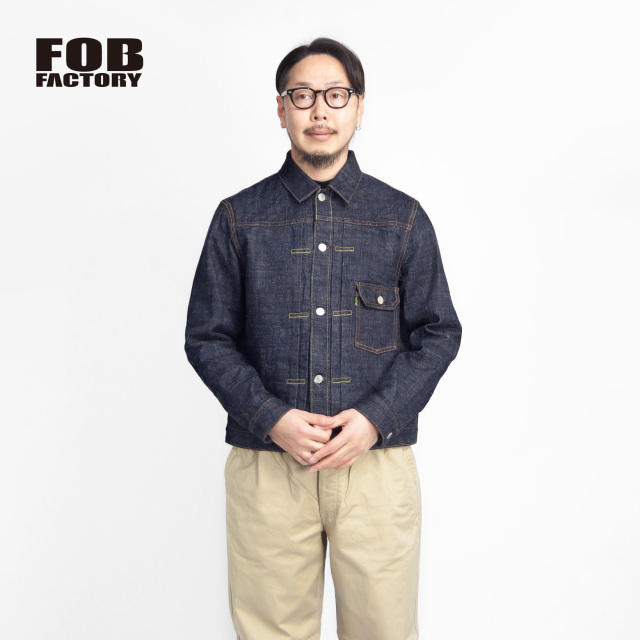 FOB FACTORY FOBファクトリー GL3セルビッチデニムジャケット 1st G 