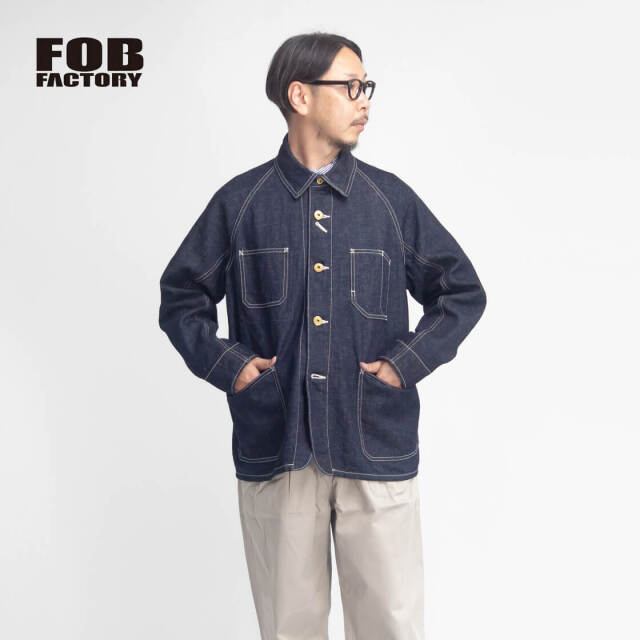 FOB FACTORY デニムカバーオール FOBファクトリー カバーオール