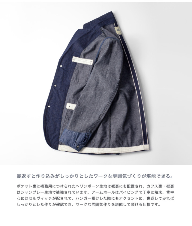 FOB FACTORY FOBファクトリー 撚り杢セルビッチデニム