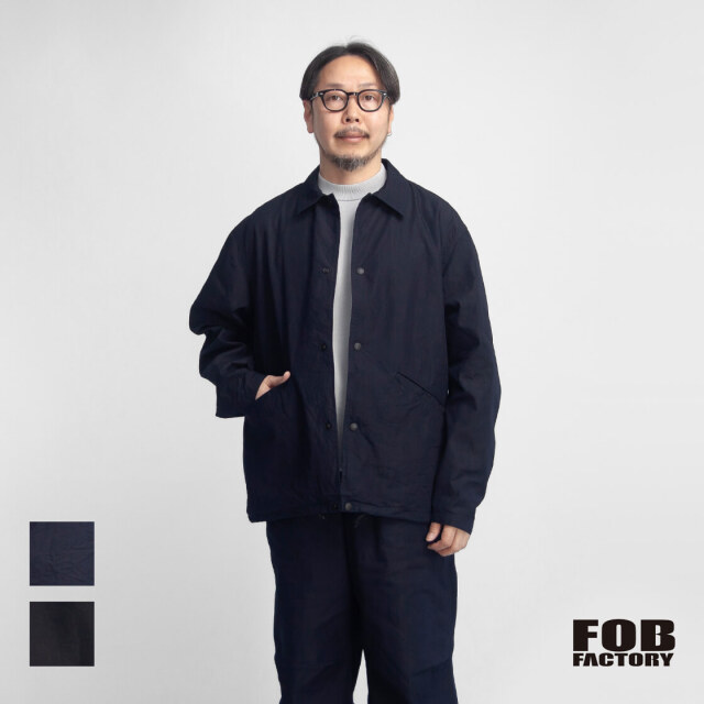 FOB FACTORY FOBファクトリー F2462 インディゴナイロン コーチ