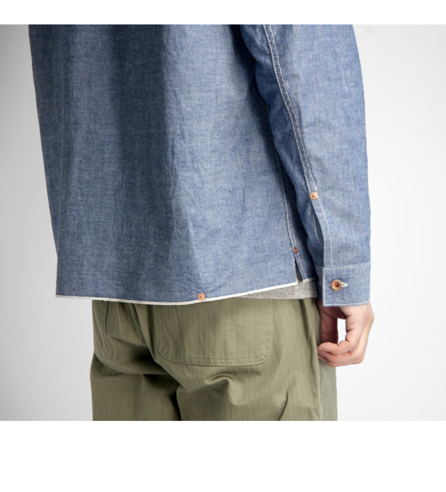 FOB FACTORY・FOBファクトリー N&W 復刻 カバーオール Lサイズ FOB FACTORY FOBファクトリー セルビッチシャンブレー プル