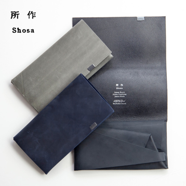 所作 shosa 長財布 ロングウォレット 本革 レザー オイルヌバック 日本  