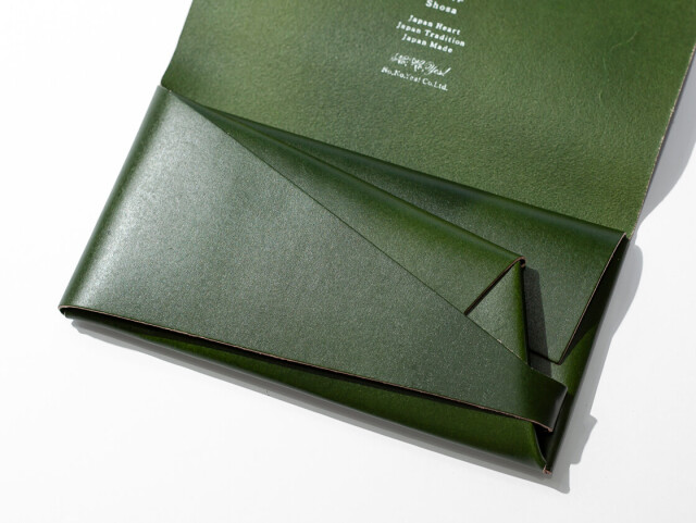 所作 SHOSA 長財布 ロングウォレット 所作 shosa 長財布 ロングウォレット 抹茶 本革 レザー 日本製 メンズ