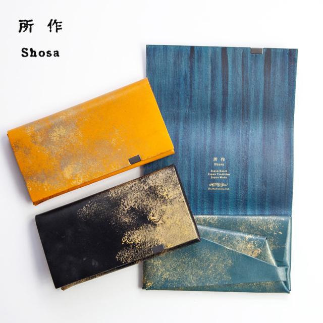所作 shosa 長財布 ロングウォレット 雲母 キララ 本革 レザー 日本製 
