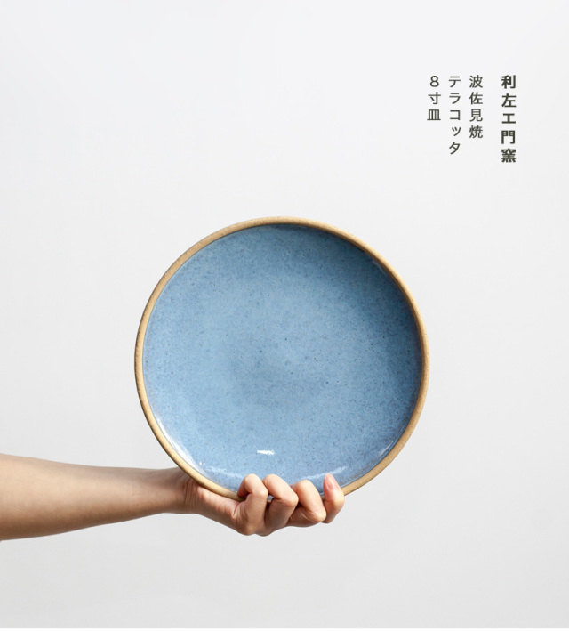 2枚セット波佐見焼 利左エ門窯 Sen彫 8寸皿 約