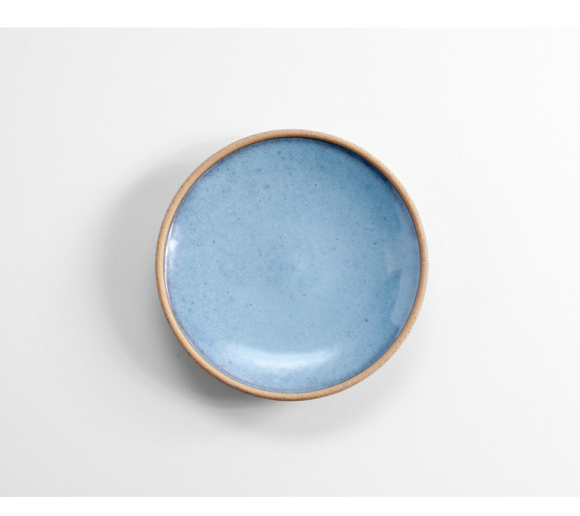 波佐見焼 利左エ門窯 テラコッタ ブルー 六寸皿 陶器 中皿 取り