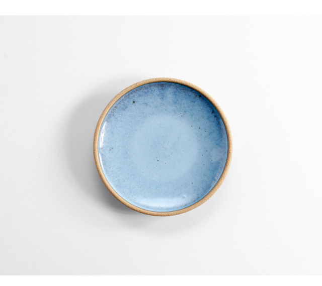 波佐見焼 利左エ門窯 テラコッタ ブルー フルーツ皿 陶器 中皿 小皿 丸