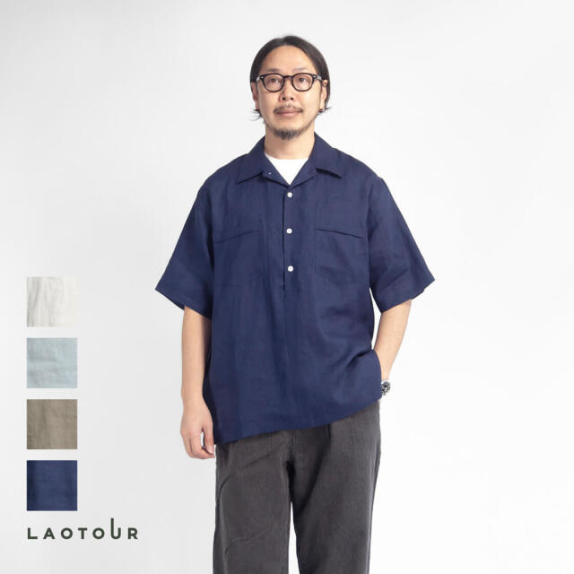MONITALY 【淡水水槽】 ? オープンカラー 半袖シャツ Lサイズ
