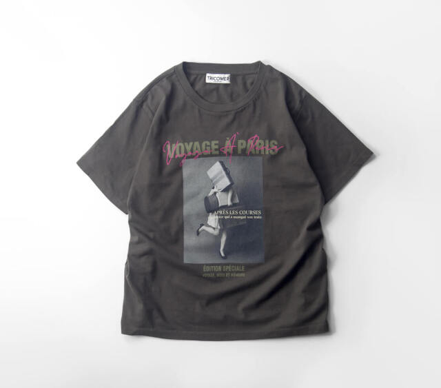 TRICOMER トリコメル VOYAGE ロゴ プリントTシャツ レディース