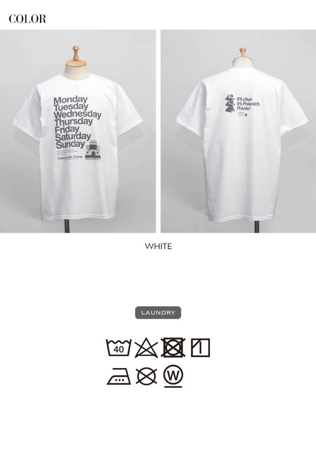 Goodwear グッドウェア Polaroid ポラロイド 1WEEK TEE プリントT