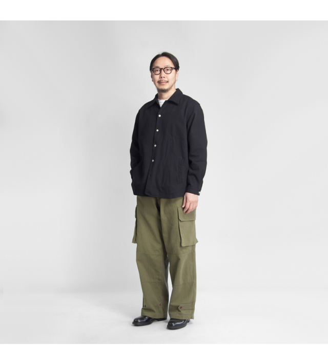 MONT KEMMEL モンケメル ヘリンボーン M-47 カーゴパンツ メンズ