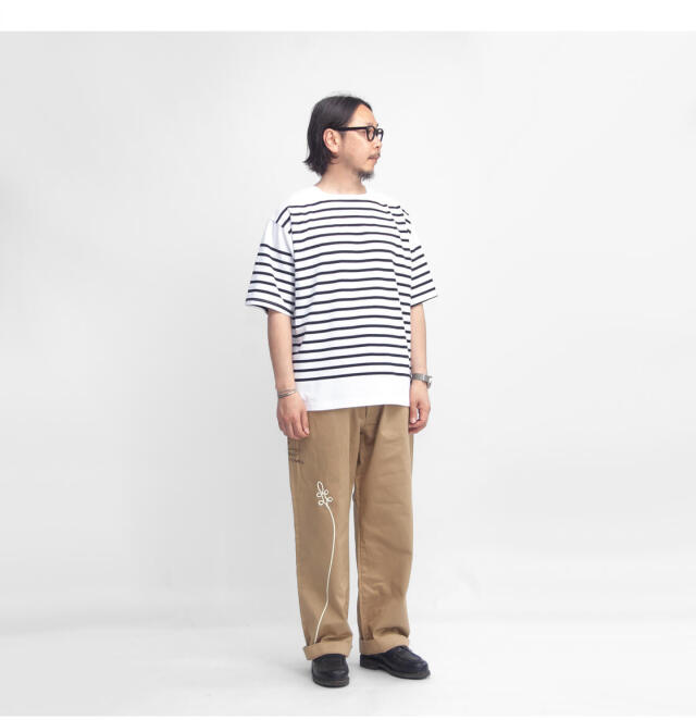 MONT KEMMEL モンケメル パネルボーダー 半袖バスクシャツ ボーダーT