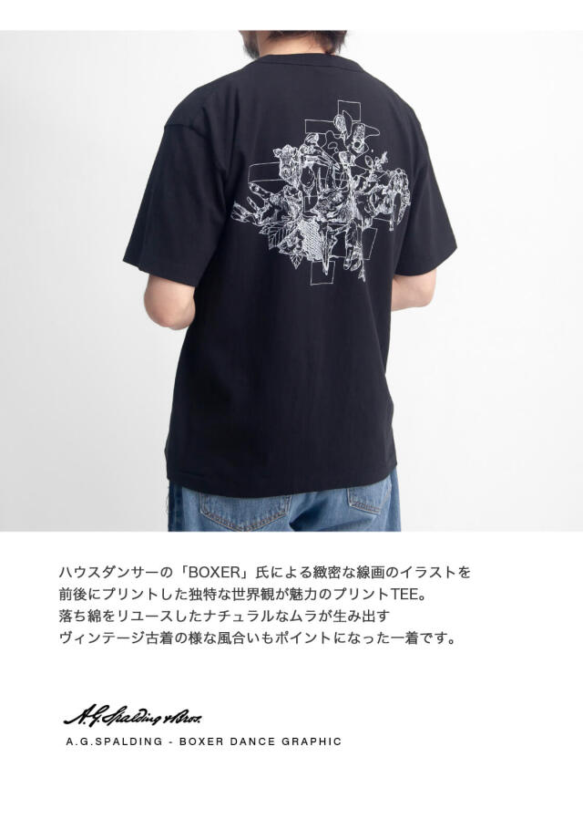 A.G.SPALDING＆BROS A.G.スポルディング＆ブロス プリントT