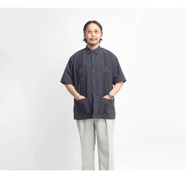 BURLAP OUTFITTER ナイロン キューバシャツ L アイスグレー BURLAP OUTFITTER ナイロン キューバシャツ L アイスグレー