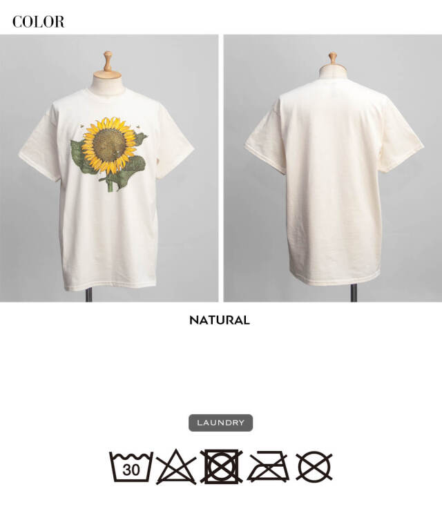 リバティまとめ LIBERTY GRAPHICS リバティグラフィックス Sunflower & Bees プリントT