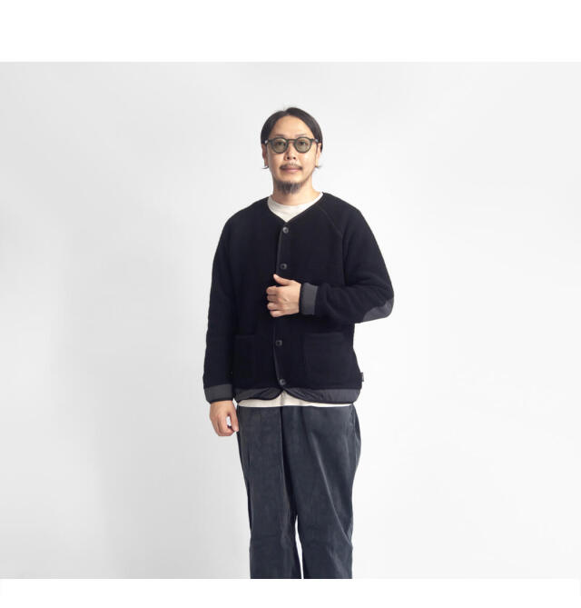 AXESQUIN アクシーズクイン ウールボアカーディガン メンズ