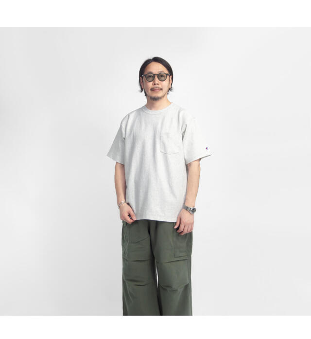 Champion チャンピオン リバースウィーブ ポケットTシャツ メンズ