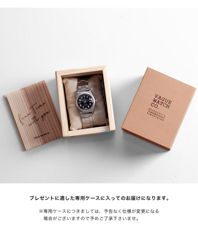VAGUE WATCH Co. ヴァーグ ウォッチ カンパニー 腕時計　箱付き VAGUE WATCH Co. ヴァーグウォッチカンパニー Vabble ブラック
