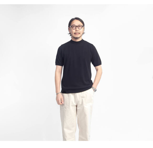 MOONCASTLE アイスコットン モックネック半袖ニット 楽天市場】【10％OFFクーポン対象】MOONCASTLE（ムーン
