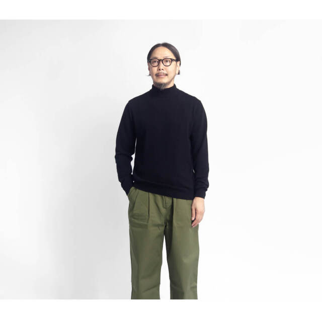 MOONCASTLE ムーンキャッスル カシミヤ100％ 天竺モックネックニット