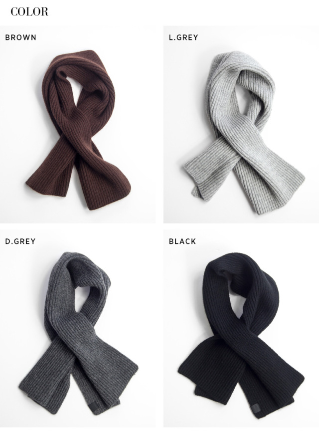 MOONCASTLE ムーンキャッスル カシミヤ100％ 片畔ミニマフラー 別注 月