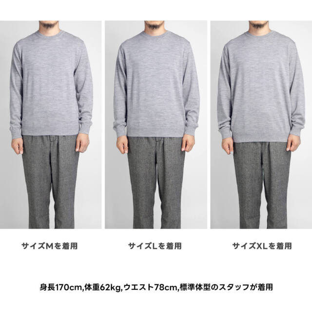 MOONCASTLE ムーンキャッスル WO2 エクストラファインメリノ クルー