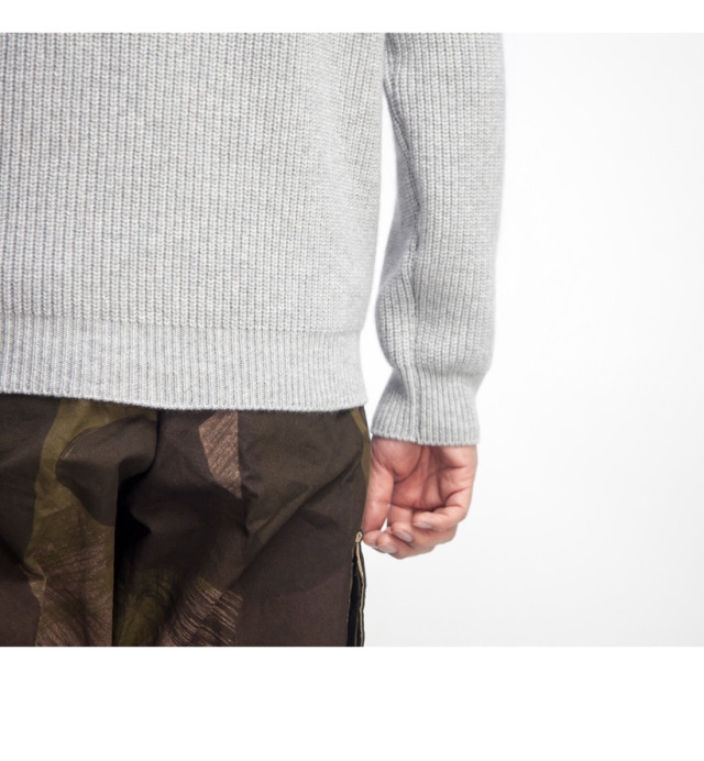 MOONCASTLE ムーンキャッスル カシミヤ100％ 片畔モックネックニット