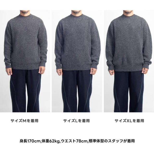 MOONCASTLE タートルネック ヘビーウェイト メリノウール ネイビー L