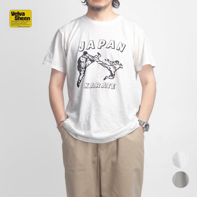 VELVA SHEEN ベルバシーン スラブ天竺 JAPAN KARATE プリントTシャツ