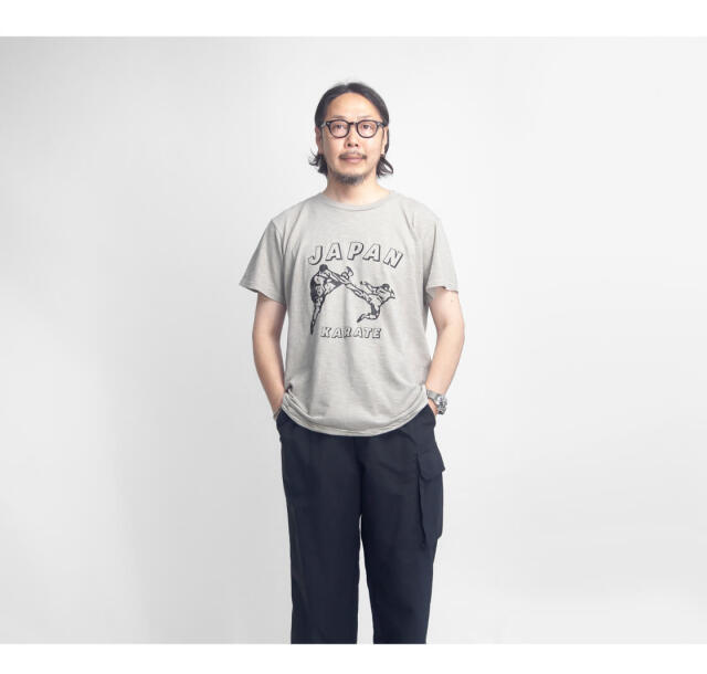 VELVA SHEEN ベルバシーン スラブ天竺 JAPAN KARATE プリントTシャツ