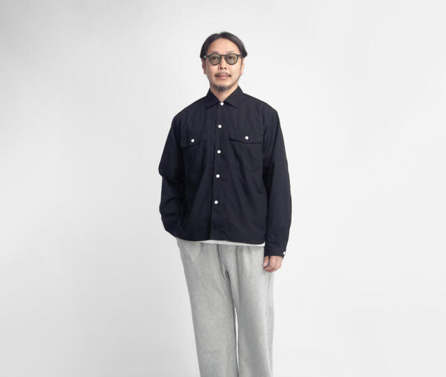 BRENA ブレナ FLAP コットンリネンウェザー ワークシャツ 日本製 メンズ
