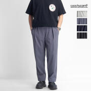 COOCHUCAMP クーチューキャンプ ストレッチナイロン ワイドテーパードパンツ 日本製 メンズ