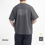 amne アンヌ コピーバンド バックプリントTシャツ メンズ