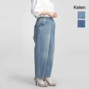KELEN ケレン ROY イージーデニムパンツ テーパード 色落ち レディース