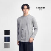 Quotidien コティディアン スムースフライス ボタンレスカーディガン メンズ アンサンブル対応