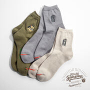 AnonymousIsm アノニマスイズム GOHEMP ゴーヘンプ ワンポイント刺繍パイル 麻 ショートソックス 日本製 靴下 メンズ