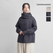 COMMENCEMENT コメンスメント 長袖シャツ オフタートル 日本製 C-318 レディース