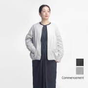 Commencement コメンスメント ノーカラージャケット ショート 日本製 C-326 レディース