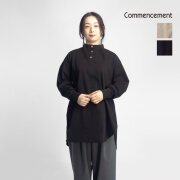 COMMENCEMENTコメンスメントタートルネックAラインチュニックヘンリーネック日本製C-333レディース