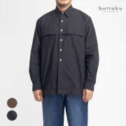Bettaku ベッタク オーガニックコットン×コーデュラナイロン チェック マッキーノ シャツ 日本製 メンズ